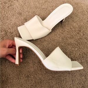 ASOS Heeled sandals in white square size 9